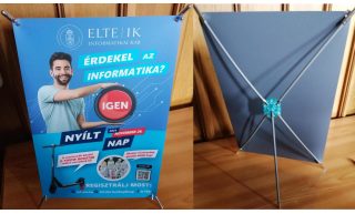 Asztali X banner, kompakt és könnyen kihelyezhető reklámeszköz