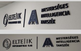 Falra szerelt 3D logók és feliratok