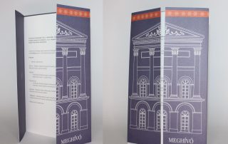 Oltárhajtásos meghívó egyedi kivitelezéssel