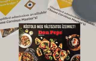 Nyomtatott tányéralátét vendéglátóipari használatra